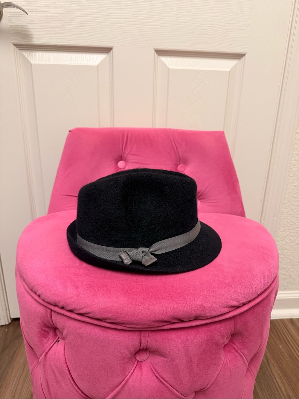 Hat Attack Black Kids Fedora with Gray Ribbon